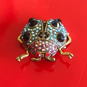 Cara NY Vintage Jewel Ladybug Brooch